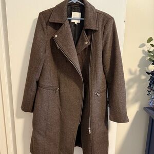 Avec Les Filles Brown Pea Coat